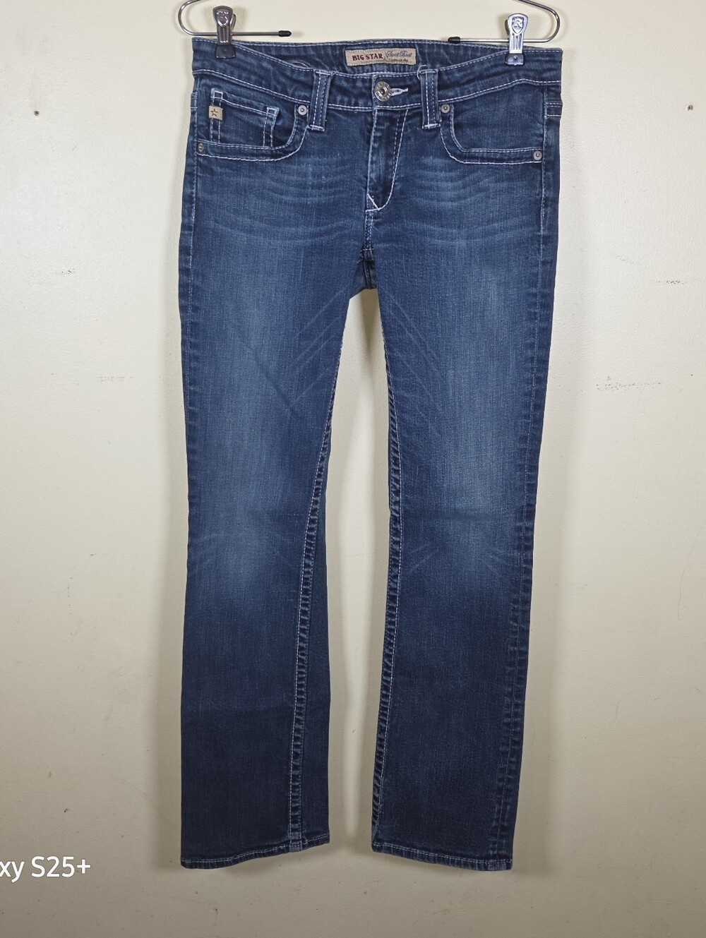 Big Star Sweet Boot Ultra Low Rise Dark Wash Denim Jeans Women's 29R